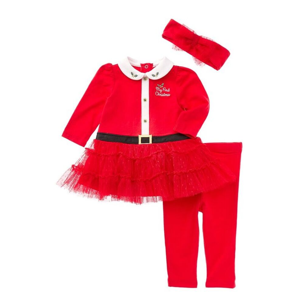 Little Me Girls  Santa Tutu Set, Pink